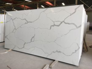 Calacatta white quartz slabs